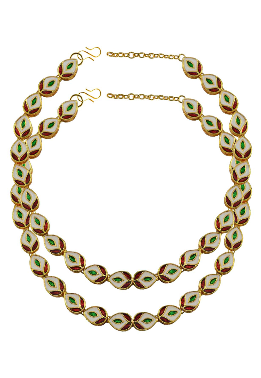 Green Brass Gold Plated Anklets 171377