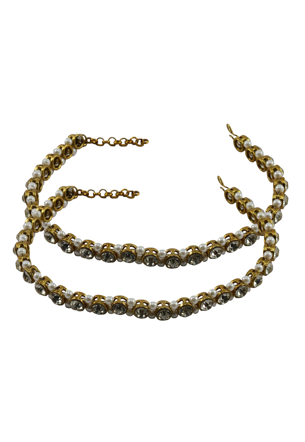 White Brass Gold Plated Anklets 171379