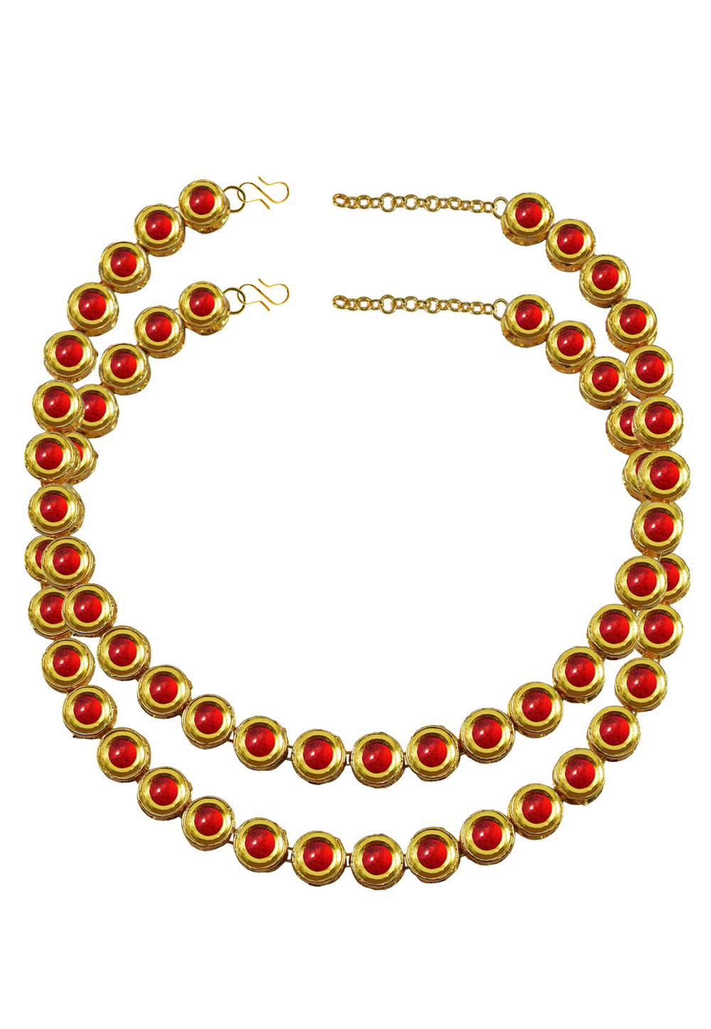 Red Brass Gold Plated Anklets 171381
