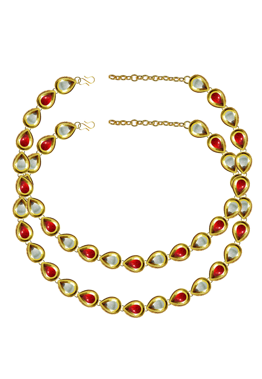 Red Brass Gold Plated Anklets 171396