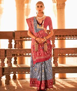 Buy Grey Color Sarees Online at Indian Cloth Store