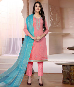 Buy Weaving Silk Designer Pakistani Suit in Grey Online : 225976 -