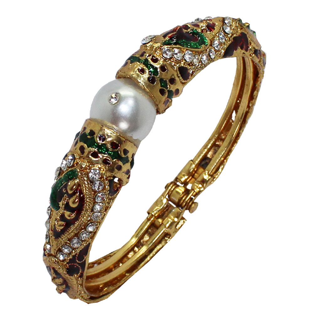 22K Gold Ruby & Emerald Bracelets for Women -Indian Gold Jewelry -Buy Online