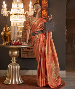 Fancy Banaras Softy Silk Sarees with Contrast Blouse – SareesZone