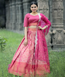 Kanjivaram hotsell lehenga choli