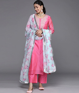 Buy Chanderi Silk Pakistani Salwar Kameez Online at Indian Cloth Store
