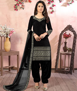 Black Ladies Salwar Suits, For Party Wear at best price in
