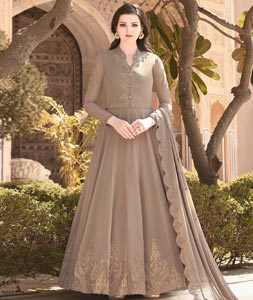 Anarkali suits with collar neck sale