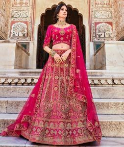 Buy Wedding Bridal Lehenga - Cherry Red Cording Designer Lehenga Choli –  Empress Clothing
