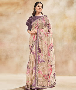 Buy Saree Mall Grey Plain Saree With Unstitched Blouse for Women Online @  Tata CLiQ