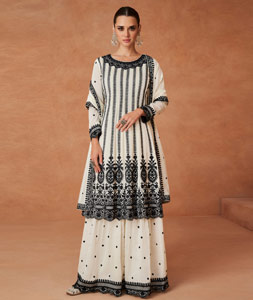 Buy Latest Off-White Color Indian Gown Online at Best Price