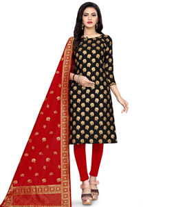 Buy Eid Dress Banarasi Silk Black Trouser Suit LSTV112405