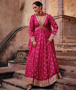 Magenta anarkali on sale