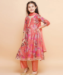 Buy Kids Silk Salwar Kameez, Dresses & Clothes For Girls Online