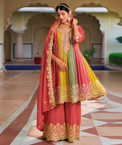 Semi-Stitched Regular Fit Designer Party Wear Palazzo at Rs 2069