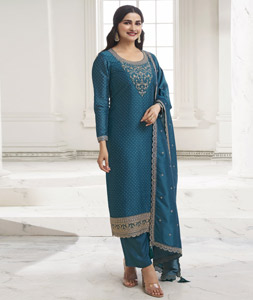 Buy Silk Georgette Straight Cut Salwar Suits Online at Indian