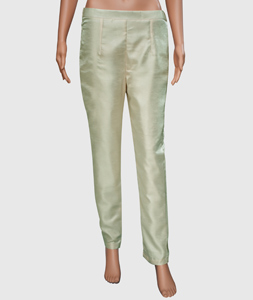 Buy Women Gold Poly Silk Fitted Pants  All Year Festive  Indya
