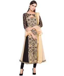 Beige Georgette Readymade Anarkali Suit 238578