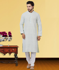 Sky Blue Georgette Kurta Pajama 249766