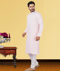 Pink Georgette Kurta Pajama 249768
