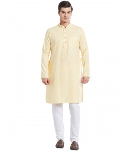 Cream Cotton Kurta Pajama 231087