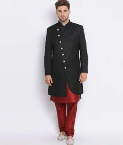 Black Viscose Indo Western Kurta 235201