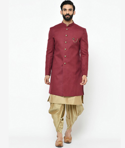 Maroon Viscose Indo Western Kurta 235212