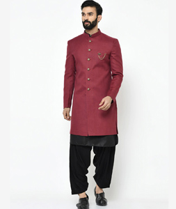 Maroon Viscose Indo Western Kurta 235213