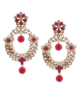 Pink Brass Earrings 151144