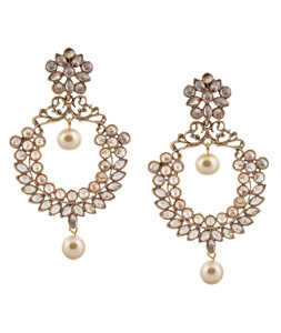 Golden Brass Earrings 151146