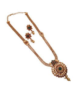 Multicolor Alloy Austrian Diamond Necklace With Earrings 148767