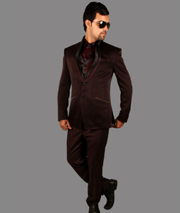 Brown Satin Tuxedos Suit 128042