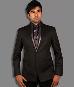 Black Satin Tuxedos Suit 128043