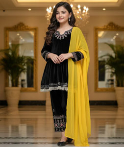 Black Velvet Kids Pant Style Suit 320440