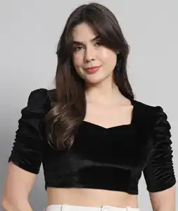 Black Velvet Readymade Blouse 293678