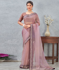 Lavender Silk Saree With Blouse 318649