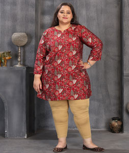Maroon Chanderi Kurti 319480
