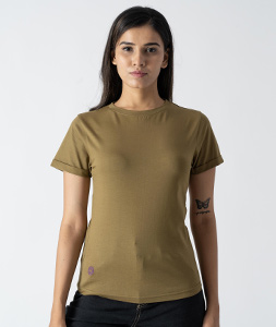 Mehndi Cotton Round Neck T-Shirt 313288