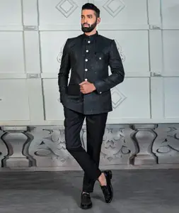 Teal Rayon Jodhpuri Suit 295535