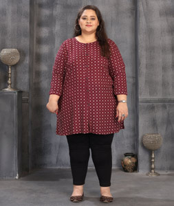 Wine Rayon Kurti 319484