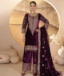 Wine Viscose Readymade Pakistani Suit 319120